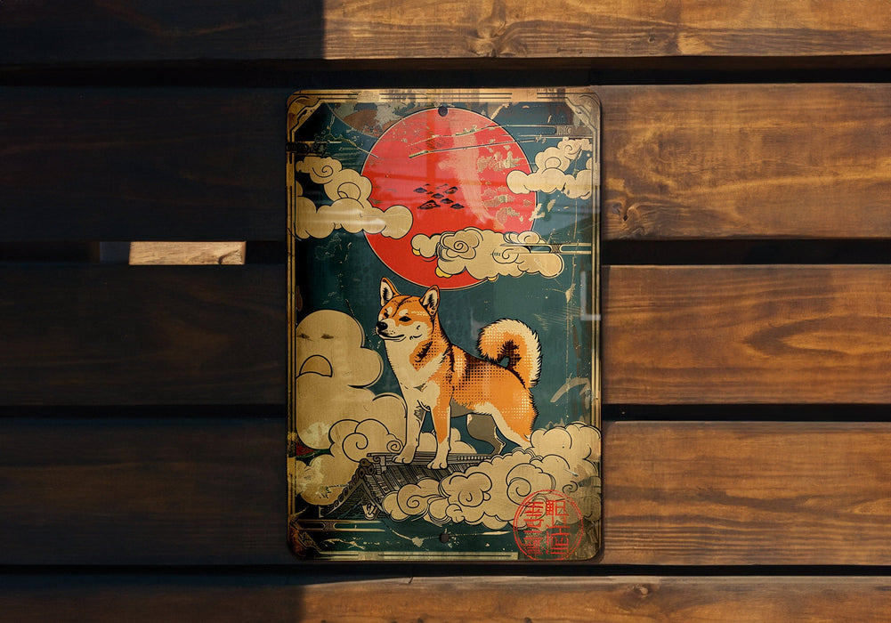 a can with a picture of a dog on it