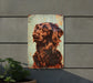a painting of a dog on a wall