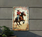 a picture of a cowboy riding a horse