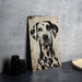 a picture of a dalmatian dog on a canvas
