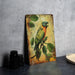 a painting of a parrot sitting on a branch