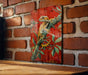 a painting of a lizard on a brick wall