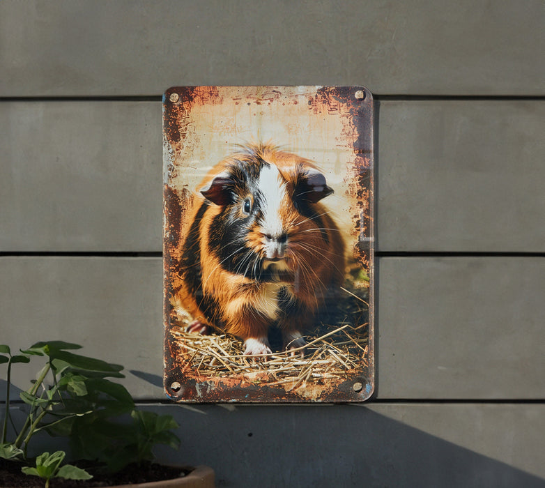 a picture of a guinea pig hanging on a wall