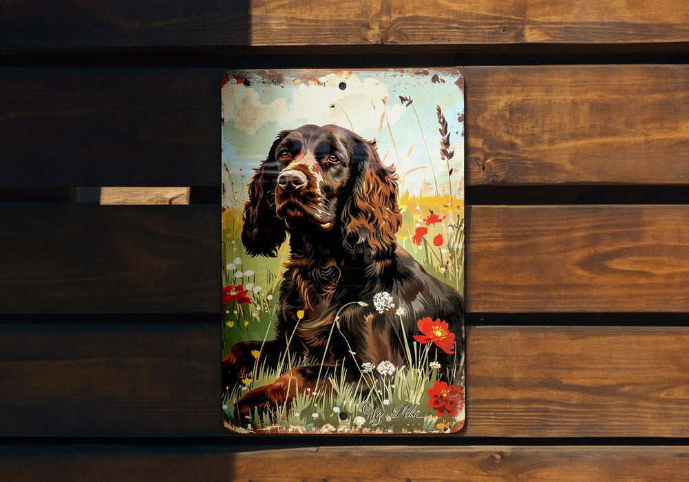 a picture of a dog sitting on a bench