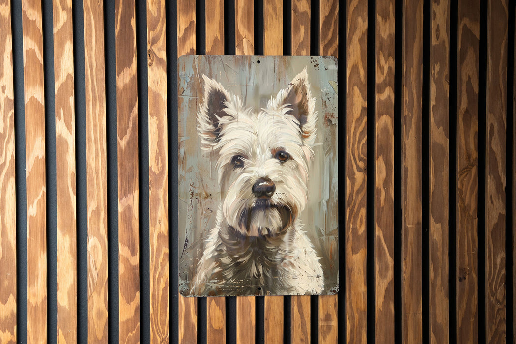 a painting of a dog on a wooden wall