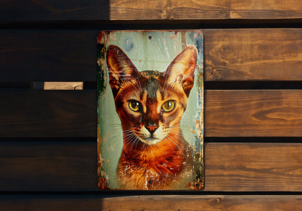 a picture of a cat on a wooden bench