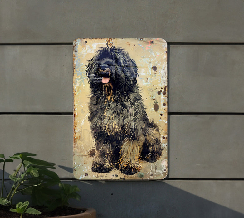 a sign with a picture of a dog on it