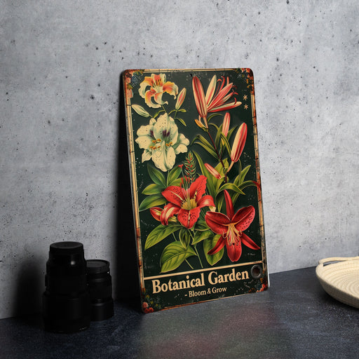 a picture of a botanical garden on a table