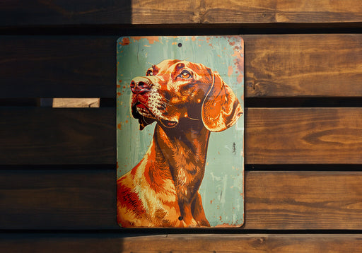 a picture of a dog on a wooden bench