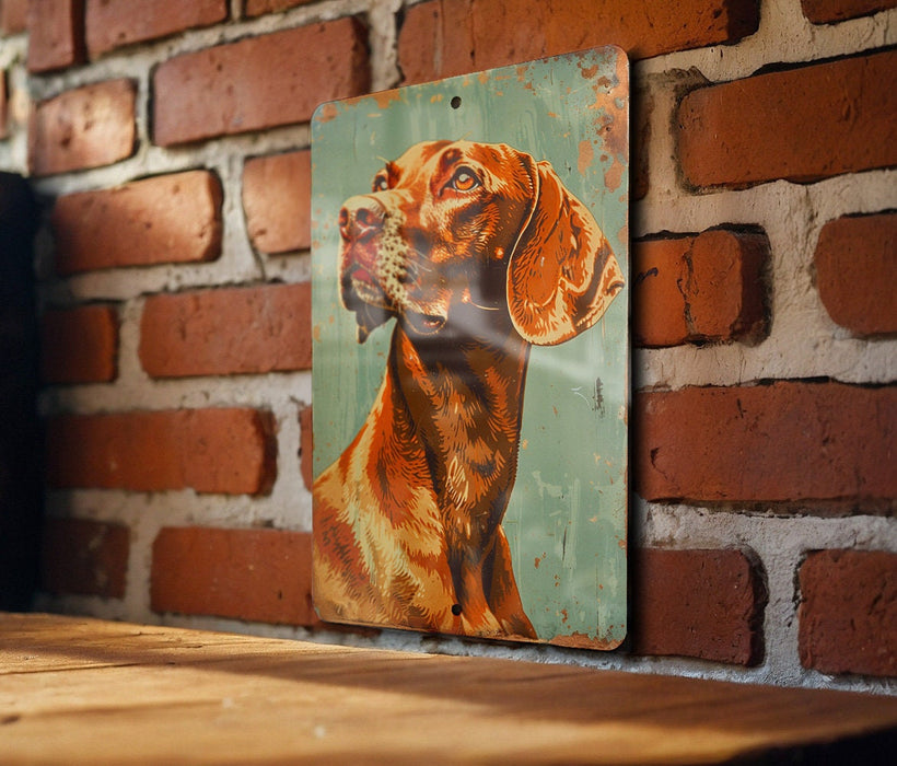 a painting of a dog on a brick wall