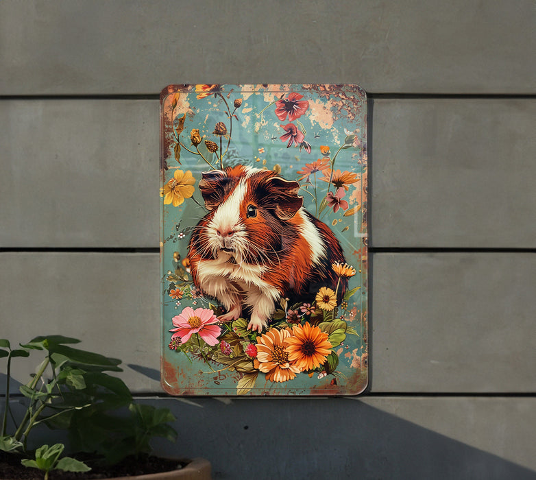 a picture of a guinea pig on a wall