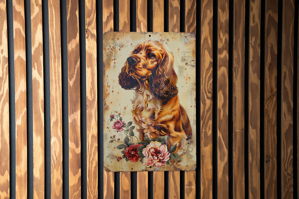 a painting of a dog on a wooden wall