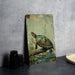 a painting of a turtle sitting on top of a table