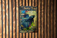 a betta tan sign hanging on a wooden wall
