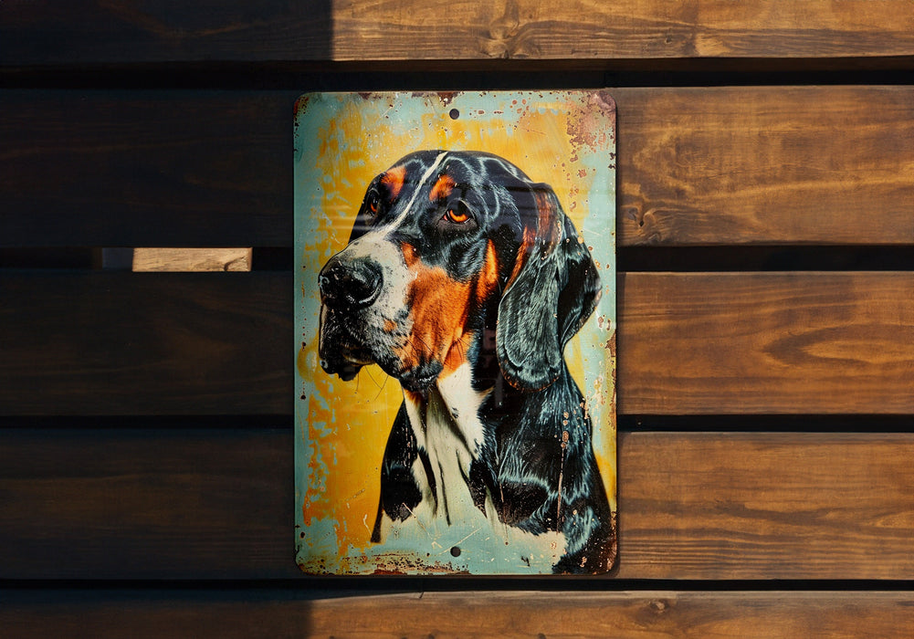 a painting of a dog on a wooden bench