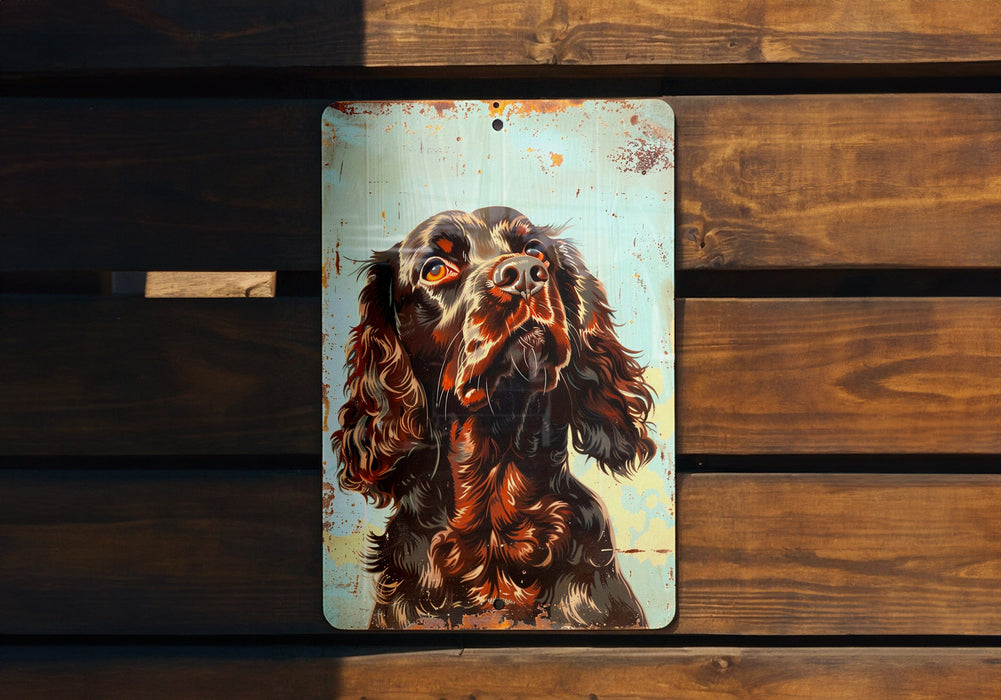a picture of a dog on a wooden bench