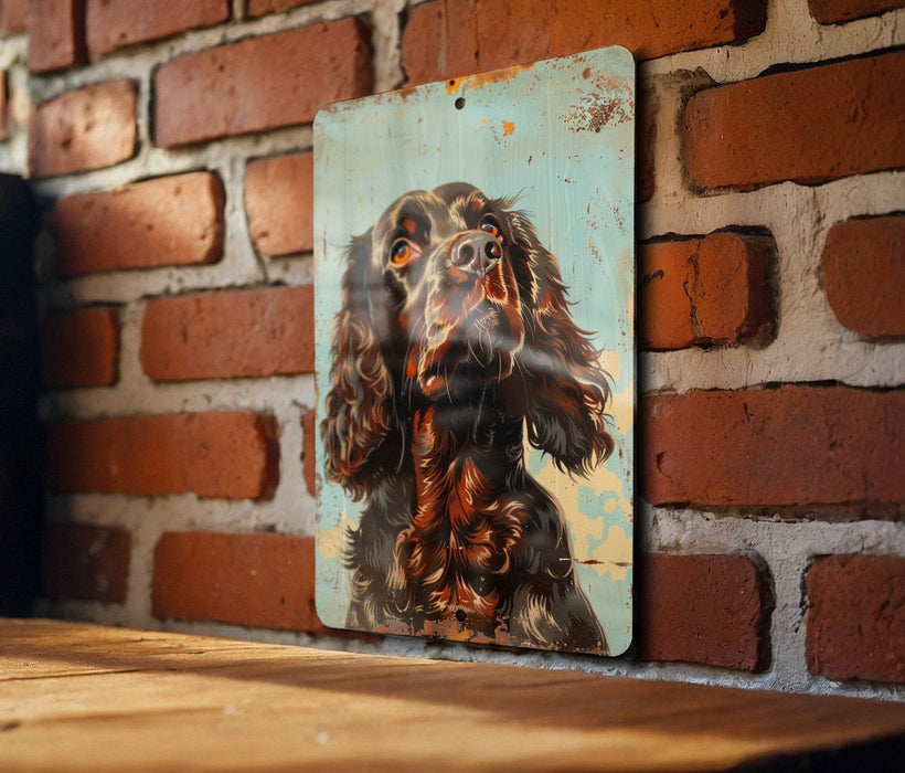 a painting of a dog on a brick wall