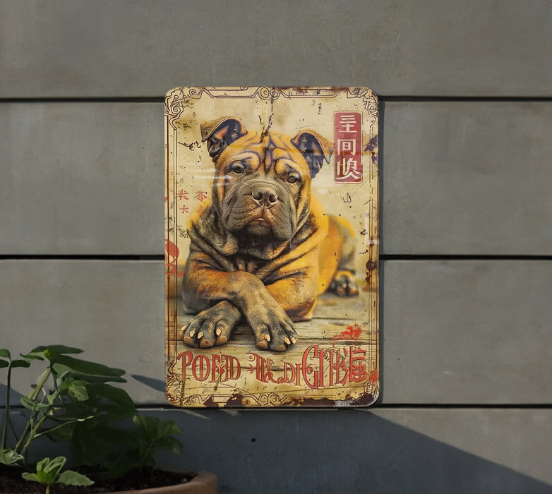a painting of a dog on the side of a building