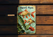 a sign on a wooden bench that says aquatic plants