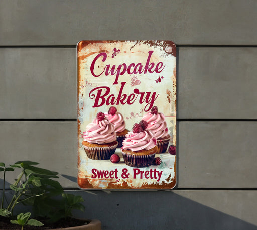 a sign that says cupcake bakery sweet and pretty