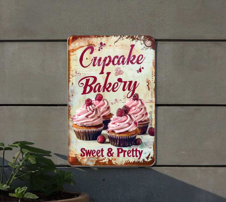a sign that says cupcake bakery sweet and pretty