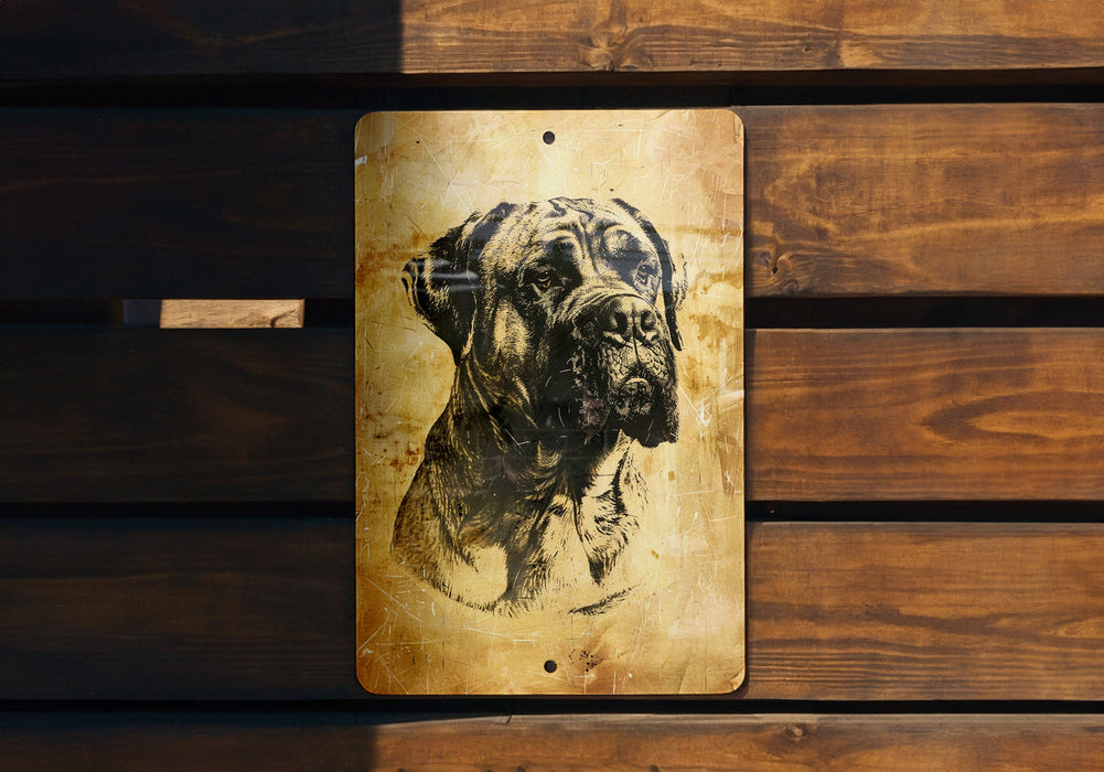 a sign with a picture of a dog on it