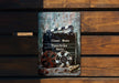 a movie poster on a wooden wall