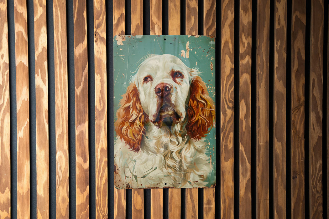 a painting of a dog on a wooden wall