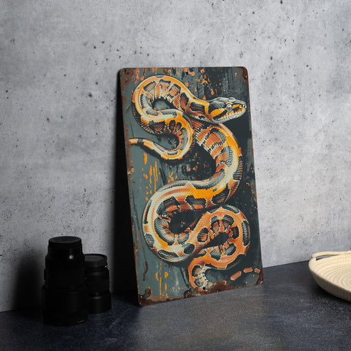 a painting of a snake on a wall