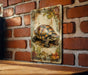 a picture of a turtle on a brick wall