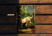 a picture of an animal on a wooden surface