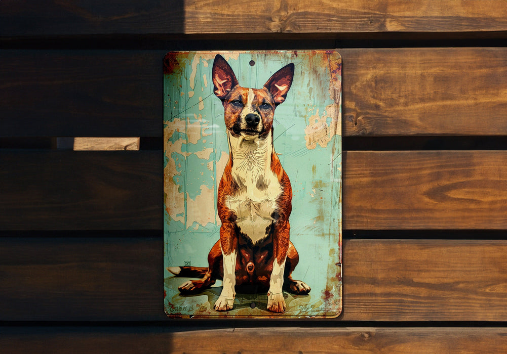 a picture of a dog sitting on a wooden bench