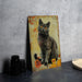 a picture of a cat sitting on a table