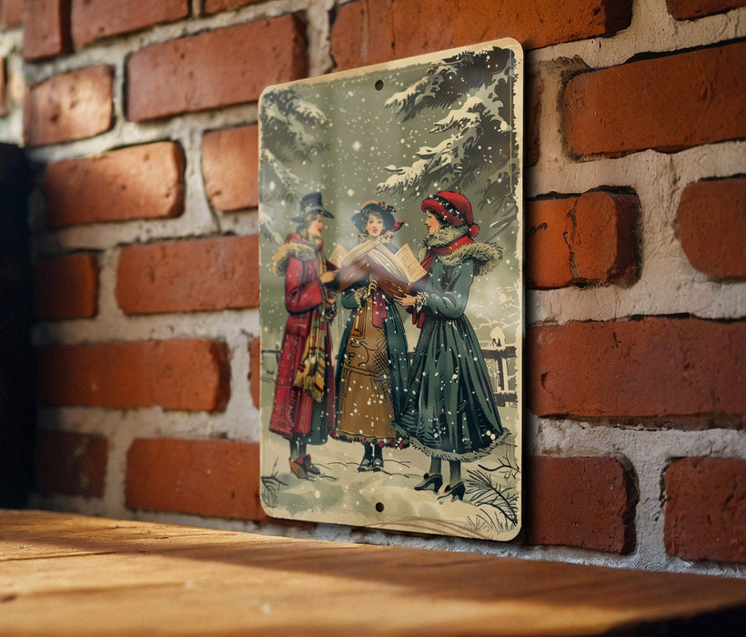 a picture of a group of women standing in front of a brick wall