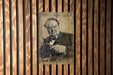 a painting of a man holding a gun