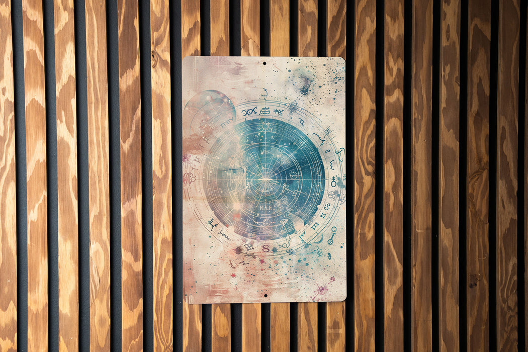 a picture of a clock on a wooden wall