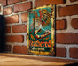 a sign on a brick wall that says feathered serpent