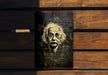 a picture of a person on a wooden bench