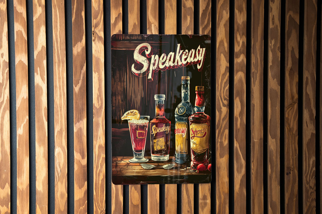 a picture of some bottles of alcohol on a wall