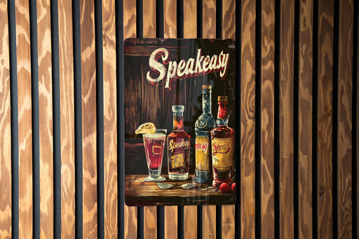 a picture of some bottles of alcohol on a wall