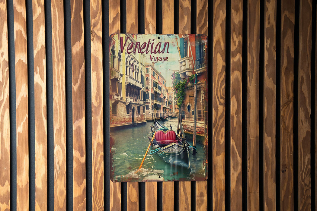 a wooden wall with a picture of a boat in the water