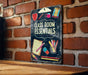 a sign on a brick wall that says class room essentials