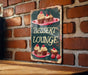 a sign on a brick wall that says dessert lounge
