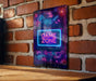a game zone neon sign on a brick wall