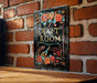 a sign on a brick wall that says craft room