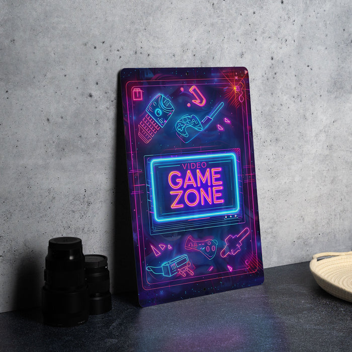 a neon sign that says game zone on it