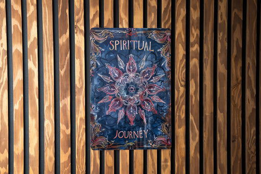 a picture of a book on a wooden wall