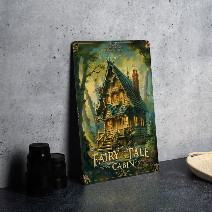 a picture of a fairy tale cabin on a table