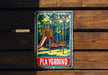 a sign that is on a wooden wall