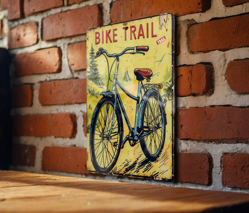 a picture of a bike on a brick wall